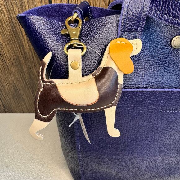 Portland Leather Dog Purse Charm FAST SHIP Portland Leather MANGO KIRA - Picture 1 of 4